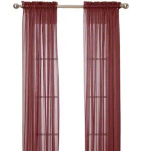 Corona Curtain Angelica 2-pc Window Curtain Panel, 59"x108", Crimson